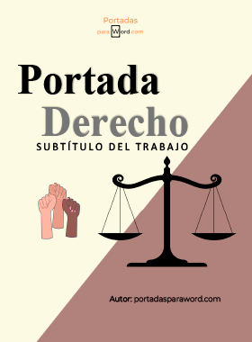 Portadas de Derecho Word【DESCARGAR GRATIS】